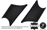 BLUE STITCH 2X A PILLAR SIDE TRIM LEATHER COVERS FITS VW CADDY MK3 2005-2015