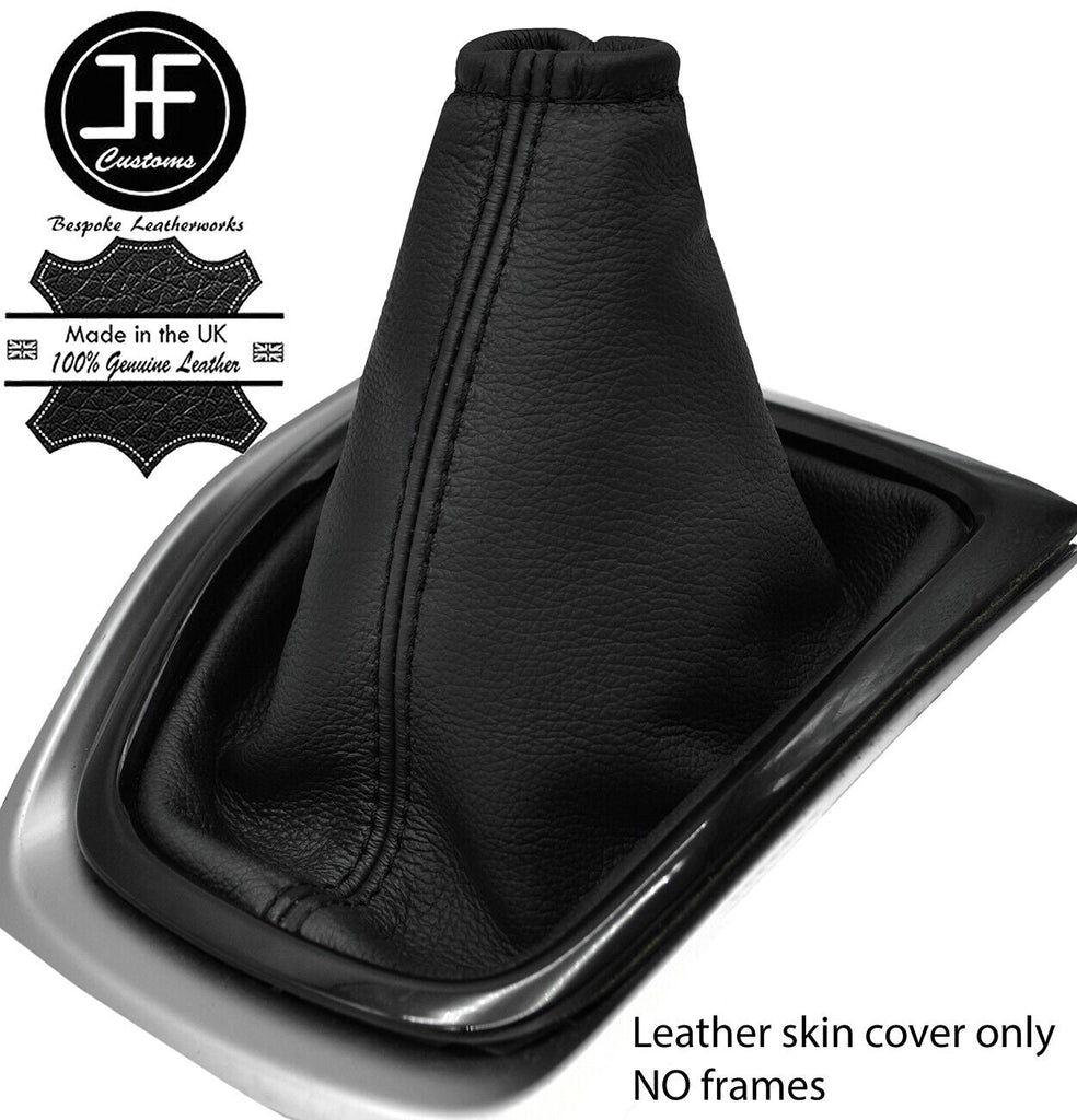 BLACK STITCH TOP GRAIN LEATHER MANUAL GEAR GAITER FITS NISSAN X TRAIL T32 14-19