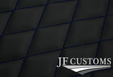 D BLUE DIAMOND STITCH VINYL 4X TAILORED FLOOR CARPET FOR JAGUAR F-PACE 16-21 JF1
