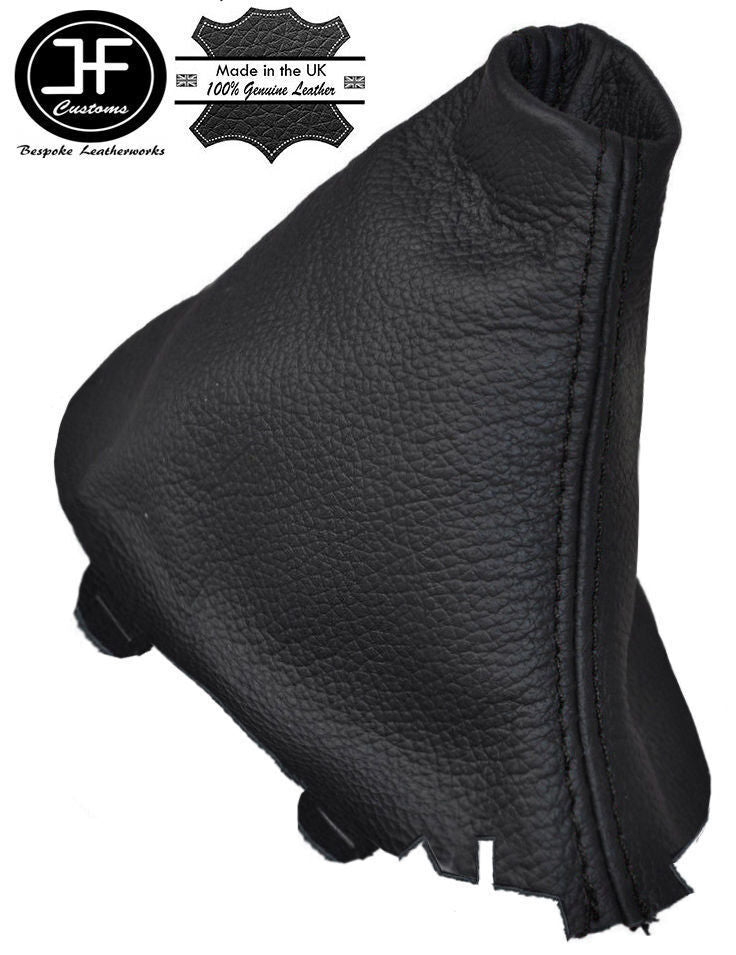 BLACK STITCHING FITS AUDI A3 S3 2001-2012 GEAR STICK GAITER REAL BLACK LEATHER
