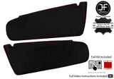RED  CROSS STITCH 2X SUN VISOR LEATHER COVERS FOR PORSCHE 987 CAYMAN 05-12