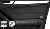 BLACK STICH 2X FRONT DOOR CARD TRIM LEATHER COVER FITS AUDI A5 SPORTBACK 4 DOOR