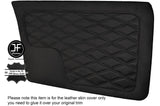 BLACK DIAMOND STITCH 2X FRONT DOOR CARD LEATHER COVERS FITS BMW E30 SALOON