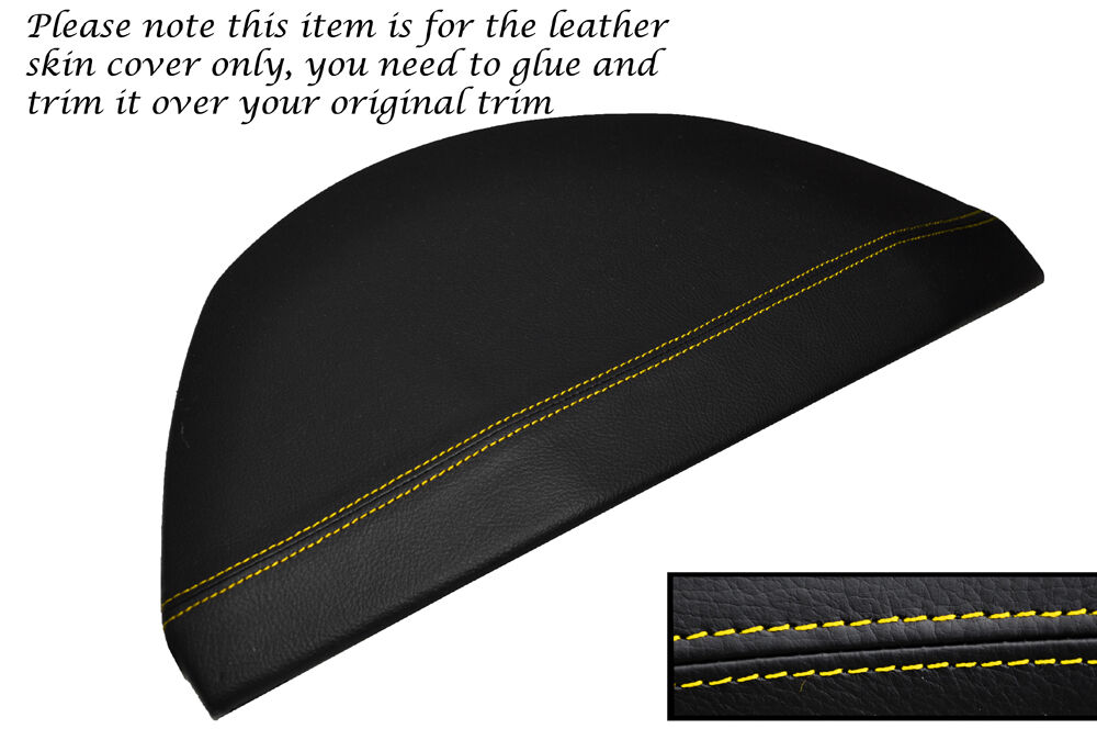 YELLOW STITCH SPEEDO HOOD INSTRUMENT LEATHER SKIN COVER FITS VOLVO S60 V70
