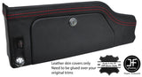 RED STITCHING GLOVE BOX DASH TRIM LEATHER COVER FITS JAGUAR E TYPE SERIES 2