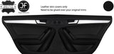 BLACK BLACK 2X REAR DOOR CARD TRIM LEATHER COVERS FOR AUDI A5 SPORTBACK 4 DOOR