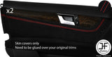 RED STITCH 2X FRONT DOOR CARD TRIM SUEDE COVERS FOR MERCEDES C CLASS W204