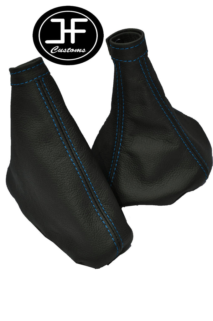 BLUE STITCH FOR ALFA ROMEO 156 PRE-FACELIFT 98-02 GEAR HANDBRAKE REAL LEATHER