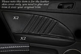 WHITE STITCH 2X REAR DOOR CARD TRIM LEATHER COVERS FITS ALFA ROMEO 159 05-12