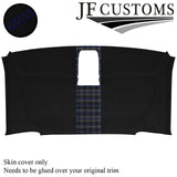 ROYAL BLUE STITCH TARTAN D GREY SUEDE HEADLINER COVER FITS VW T6 MULTIVAN 16-19