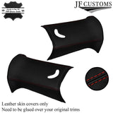 D RED STITCH ITALIAN LEATHER PILLAR KIT COVERS FOR BMW MINI R50 R53 01-06