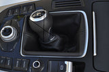 FITS AUDI  A5 07+ BLACK LEATHER  GEAR GAITER black st CUSTOM NEW MADE IN UK