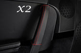RED STITCH FITS PORSCHE CARRERA 997 2004-2011 2X DOOR HANDLE LEATHER COVERS
