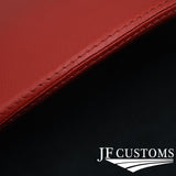 FOR BMW 6 SERIES F12 F13 F06 11-18 D RED STITCH ITALIAN LEATHER ARMREST COVERS