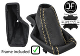 SAND STITCH LEATHER GEAR GAITER + PLASTIC FRAME FOR BMW Z3 95-02 AUTOMATIC