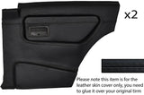 BLACK STITCH 2X REAR DOOR CARD SKIN COVER FITS FORD SIERRA RS COSWORTH 3 DOOR