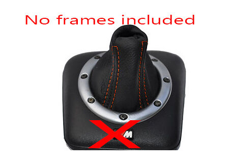 FITS BMW E36 SMG 91-98 LEATHER GEAR GAITER orange stitch CUSTOM NEW MADE IN UK