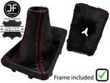 RED STITCH LEATHER MANUAL GEAR+PLASTIC FRAME FITS VOLVO V40 2012-2019 CUSTOM NEW