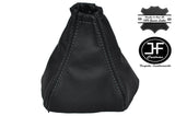 GREY STITCH FITS NISSAN PRIMERA P12 2002-2008 CUSTOM MADE GEAR GAITER LEATHER