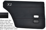 BLACK STITCH 2X REAR DOOR CARDS LEATHER SKIN COVERS FITS FORD CORTINA MK4 MK5