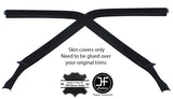 BLACK STITCHING 2X PILLAR TRIM REAL SUEDE COVERS FITS RENAULT 5 GT TURBO