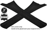 BLACK STITCH 2X A PILLAR REAL SUEDE COVERS FOR MERCEDES GL CLASS X166 2012-2018
