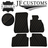 CREAM DIAMOND STITCH VINYL 4X TAILORED FLOOR MAT CARPETS FOR BMW E90 E91 06-13