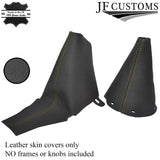 YELLOW STITCHING FITS BMW MINI R50 R53 GEAR HANDBRAKE 2001-2006 01-06 DARK GREY