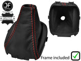 RED STITCH LEATHER MANUAL GEAR+PLASTIC FRAME FITS VAUXHALL MERIVA B 2010-2018