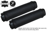 BLACK STITCH 2X FRONT DOOR HANDLE LEATHER COVERS FITS HUMMER H2 2003-2007