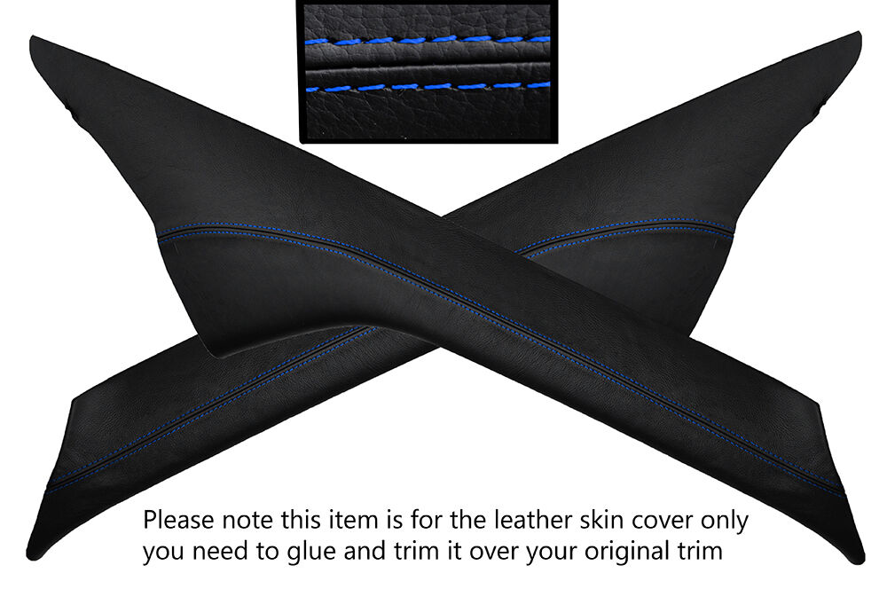 BLUE STITCH 2X A POST PILLARS SKIN COVERS FITS MERCEDES SPRINTER W906 06-14