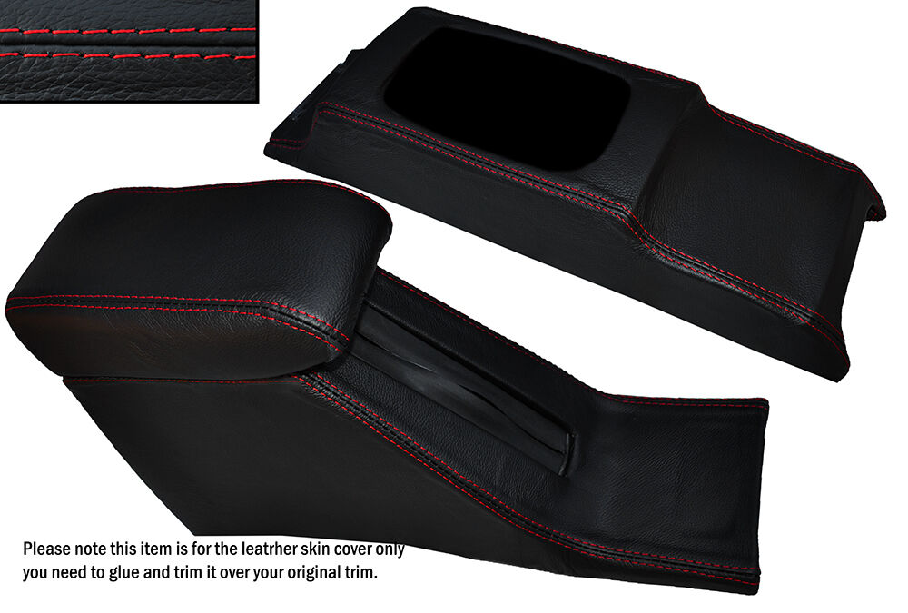 RED STITCH CONSOLE & ARMREST SKIN COVERS FITS HONDA CIVIC EG6 EG9 EJ1 92-95