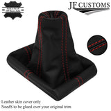 FITS RENAULT SAFRANE 92-00 RED STITCH LEATHER GEAR COVER CUSTOM NEW MADE IN UK