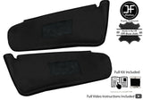 BLACK CROSS STITCH 2X SUN VISOR LEATHER COVERS FOR MERCEDES VITO W447 15-20 JF1