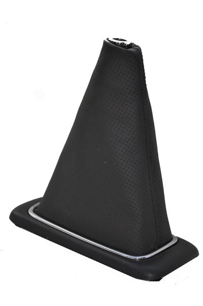 black stitch FITS DAIHATSU SIRION 98-05 PERFORATED LEATHER GEAR GAITER