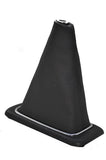 black stitch FITS DAIHATSU SIRION 98-05 PERFORATED LEATHER GEAR GAITER
