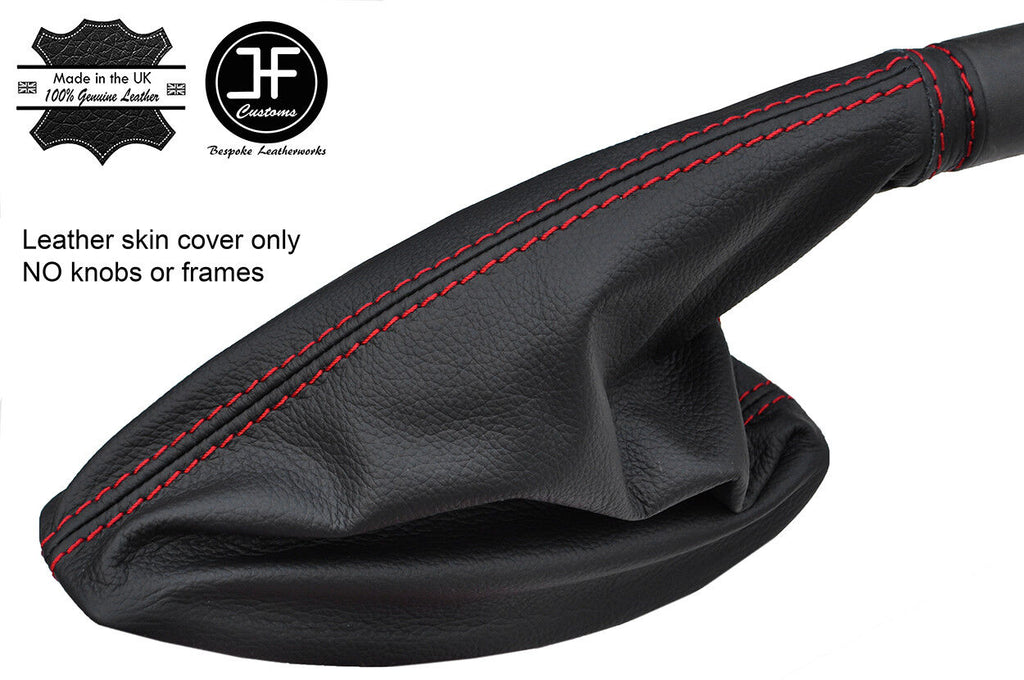 RED STITCH TOP GRAIN LEATHER HANDBRAKE GAITER FITS RENAULT LAGUNA 2001-2007