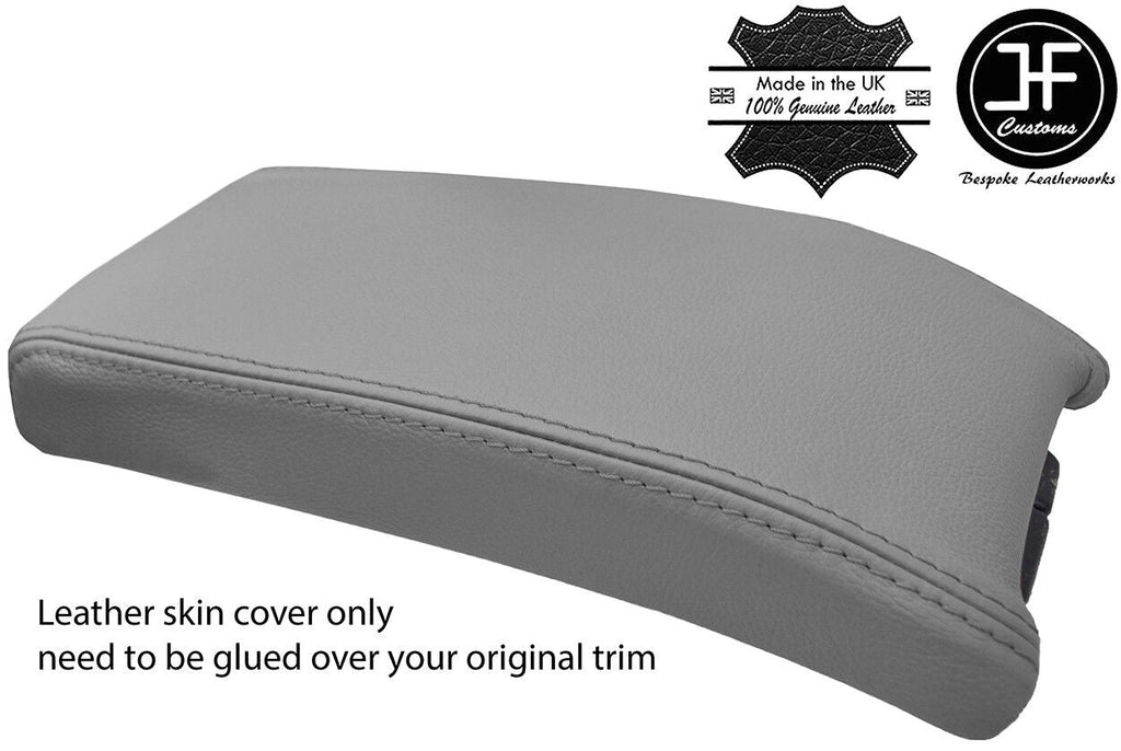 GREY GENUINE REAL LEATHER ARMREST LID COVER FOR MERCEDES CLK W208 C208 97-00