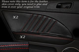 RED STITCH 2X REAR DOOR CARD TRIM LEATHER COVERS FITS ALFA ROMEO 159 05-12