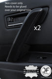 BLACK STITCH 2X REAR DOOR HANDLE TRIM SUEDE COVER FOR INFINITI FX35 FX45 03-08