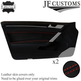 RED STITCH LEATHER 2X FRONT DOOR CARD + ARMREST COVER FOR VW GOLF MK7 13-19 3DR
