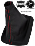 RED STITCH FOR VW POLO 9N 9N2 2002-2009 GENUINE LEATHER GEAR STICK GAITER