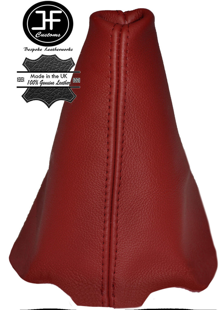 DARK RED LEATHER FITS PEUGEOT 206 206 CC 1998-2012 GEAR GAITER REAL LEATHER