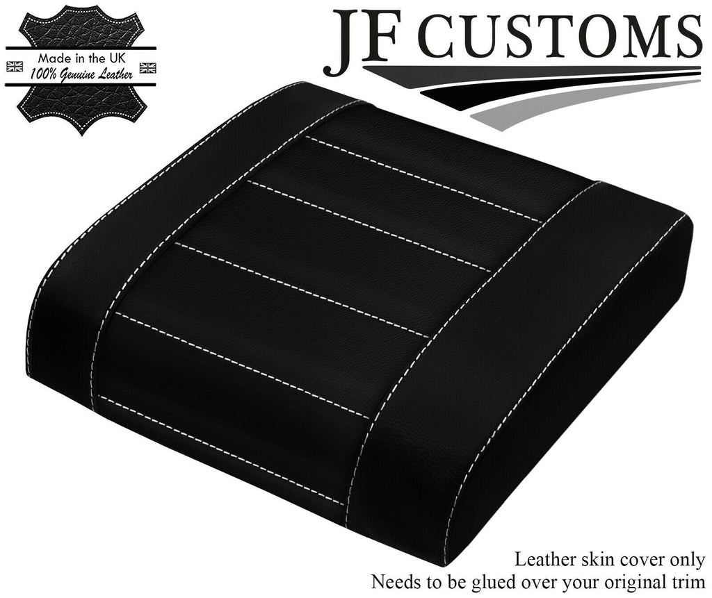 WHITE STITCH CONSOLE CUBBY BOX LID COVER FOR LAND ROVER DEFENDER 07-16 DSG4