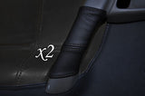 black stitching FITS SKODA FELICIA 94-04 2X DOOR HANDLE LEATHER COVERS