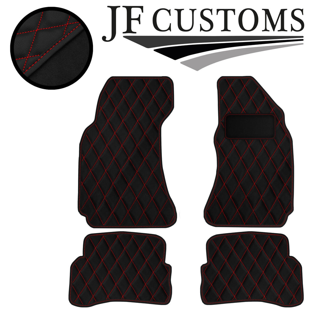 RED DIAMOND STITCH VINYL 4XTAILORED FLOOR CARPET FOR VW PASSAT B5 00-05 JF1