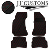 RED DIAMOND STITCH VINYL 4XTAILORED FLOOR CARPET FOR VW PASSAT B5 00-05 JF1