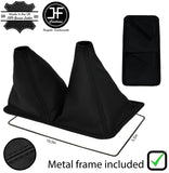 BLACK STITCH LEATHER 4X4 GEAR GAITER+METAL FRAME FOR TOYOTA 4 RUNNER 84-89 10.5"