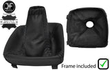 BLACK STITCH REAL LEATHER GEAR GAITER+PLASTIC FRAME FOR FORD S MAX S-MAX 06-14