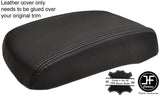 BLACK STITCHING ARMREST LID REAL LEATHER COVER FITS SSANGYONG KORANDO 2010-2017